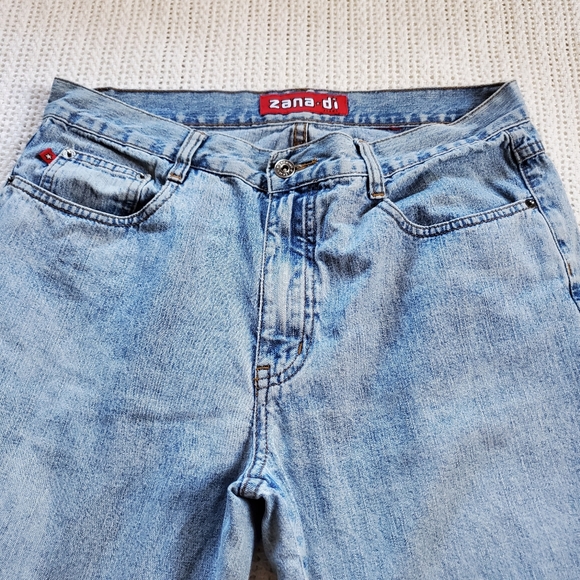 VINTAGE Y2K Women's Zana Di Hi Rise Jeans Embroidered Capri Pants Junior Size 17 - Picture 3 of 11